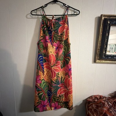 SheIn Dress Women's size Small travel Jungle bright shift adjustable strap
