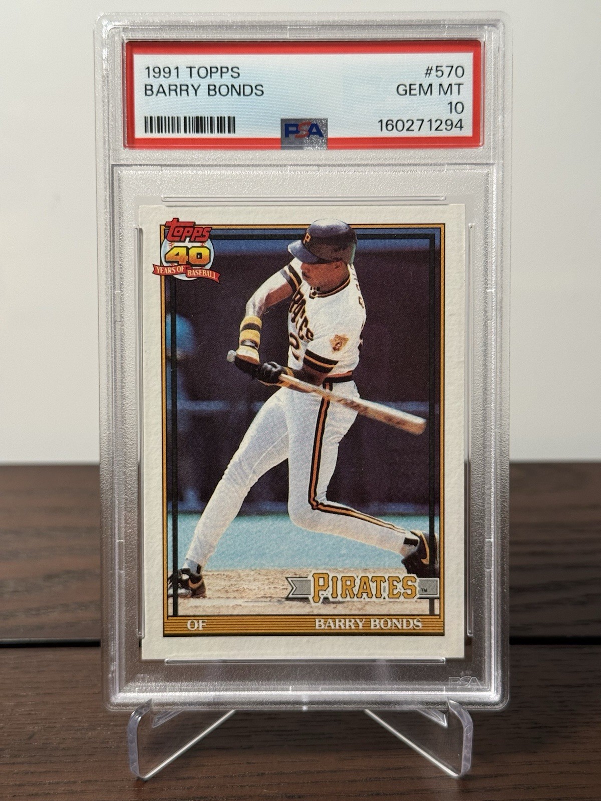 1991 Topps Barry Bonds #570 PSA 10 GEM MINT Pittsburgh Pirates Vintage