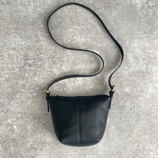 old coach shoulder bag leather navy y2k From Japan