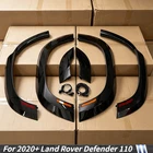 6x Fender Flare Trim Arch w/ Light For 2020+ Land Rover Defender 110 Gloss Black