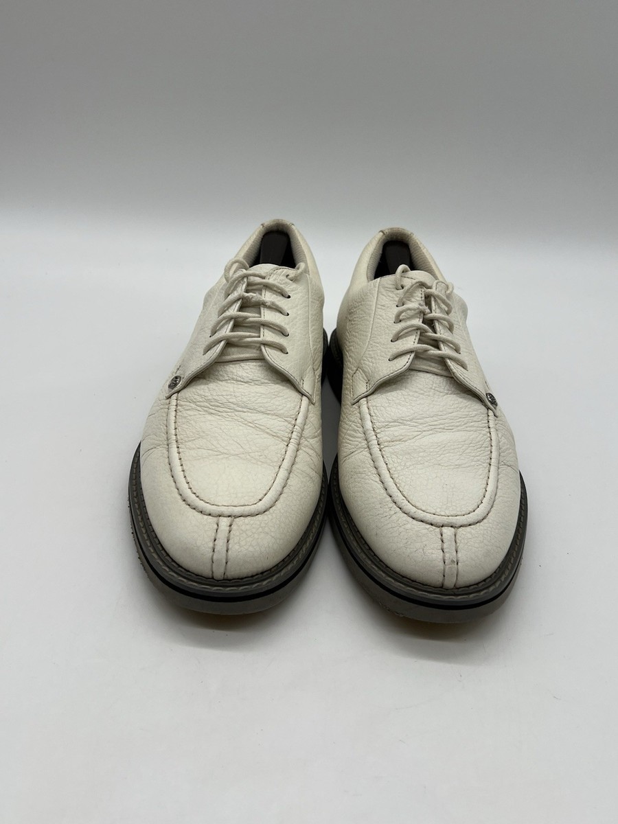 G FORE Pintuck Gallivanter Men's Size 11.5 Snow White Leather Lace
