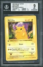 Pokemon Shadowless Pikachu Red cheeks Error C/Thick Stamp 1999 Base 1st Ed BGS 9