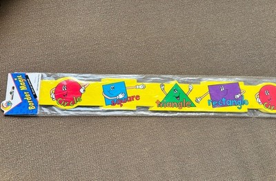 CREATIVE TEACHING PRESS Vintage 1990s Kinder Geometric Shapes Borders 35 Feet