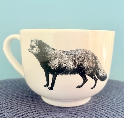 Sir/Madam Co Lab Arctic Fox Mug Vulpes Lagopus Large Oversized Coffee Soup Cup
