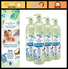Natural Coconut Oil 3-in-1 Kids Body Wash, Shampoo  Conditioner - Tear-Free, Su
