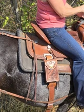 Customizable Leather Saddle Cell Phone Holder