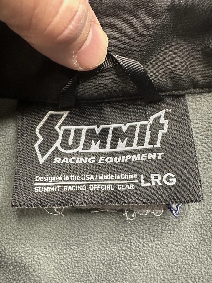 Summit Racing Equipment Jacket Mens Large Black Blue Softshell Full Zip Logo - Image 2 of 4