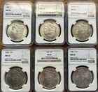 Morgan Silver Dollar NGC MS63 Uncirculated 1886 1887 (2) 1881S 1904O (2) Lot 6