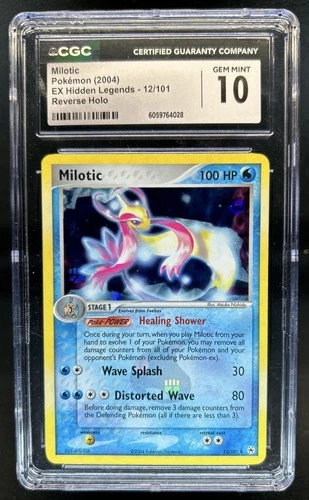 2004 Pokemon EX Hidden Legends Milotic Reverse Holo #12/101 CGC 10 GEM MINT