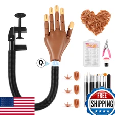 LIONVISON Practice Hand for Acrylic Nails - Magnetic Manicure Fake Nail Training