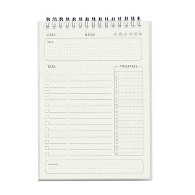 Coil-binding Planner Daily Weekly Planner Notebook Academic Planner 160 Page