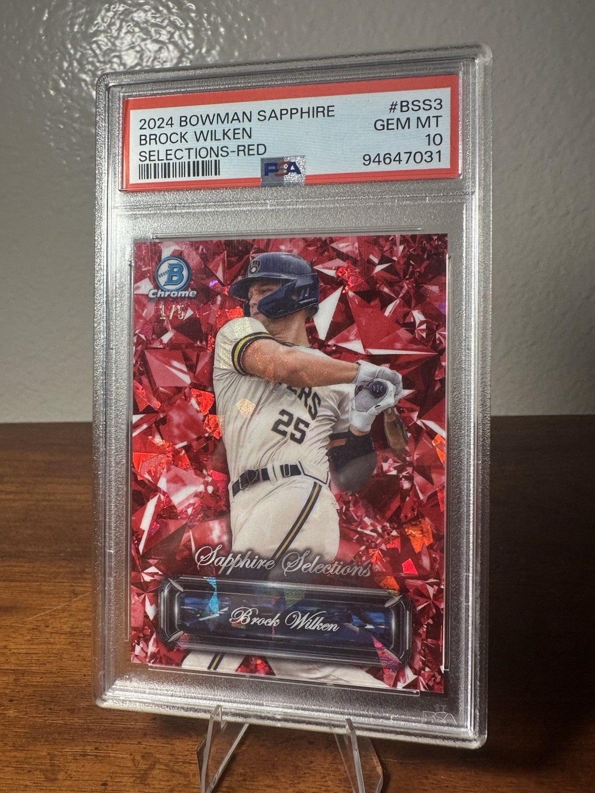 2024 Bowman Sapphire Edition - Sapphire Selections Brock Wilken #BSS-3 RedRef1/5