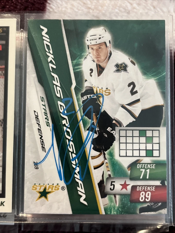 3 Signed Dallas Stars Cards Andy Moog/Richard Matvichuk/Nicklas Grossman - Image 4 of 4