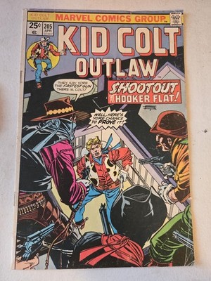 Marvel Comics Kid Colt Outlaw #205 Shootout at Hooker Flat Comic Book Color Eng 