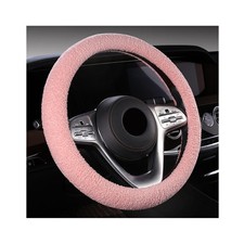 Furry Car Steering Wheel Cover 15.5-16 Fuzzy Fleece Plush Non-slip Steering...