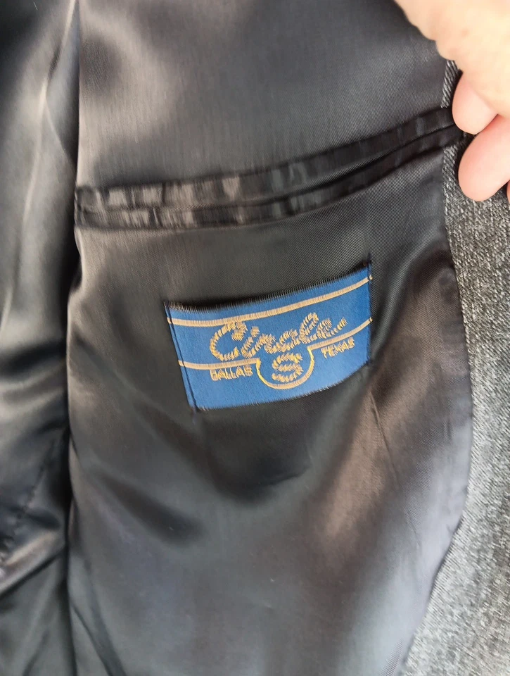 Circle S Boise Heather Gray Western Suit Jacket Men's 48 Long - Image 4 of 4