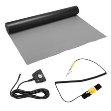 24"x78" Anti Static Mat Kit with ESD Wrist and Ground Wire, Gray