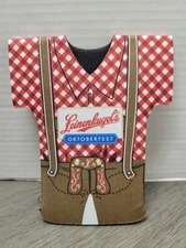 RARE LEINENKUGELS Oktoberfest Lederhosen Beer Bottle Holder Koozie Coozie
