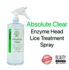 **Guaranteed NEW** Absolute Clear Enzyme Head Lice Treatment Spray 32oz