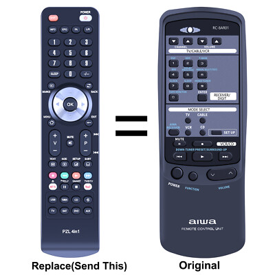 RC-8AR01 Replace Remote Control For AIWA AVDV75U AVD50 AVDV75 New