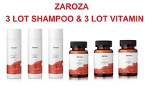 3 LOT Zaroza Anti Hair Loss Shampoo and 3 LOT Hair Vitamin New 