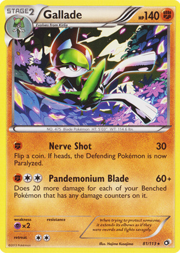 Pokemon - Gallade - 81/113 - Rare - Legendary Treasures - LP