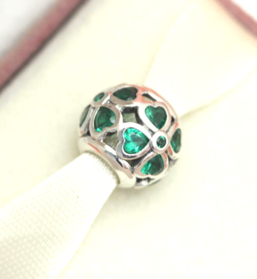 Authentic Pandora Green Lucky Clover Bead 791496CZN Patricks