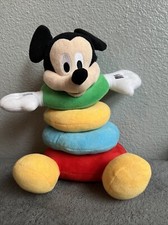 Disney Mickey Mouse Stacking Toy Stuffed Plush Baby Toddler Developmental Toy 9"