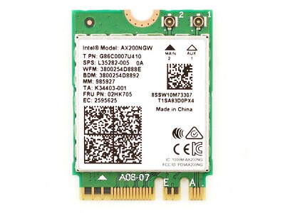HP L35282-005 Intel Wi-Fi 6 AX200NGW NGFF WiFi Card BT5.2 2.4Gbps 802..11ax