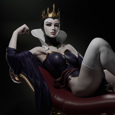 Dark Queen  3d  14k Figure resin model kit UNPAINTED UNASSEMBLED  princess