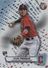 TYLER FREEMAN TOPPS PRISTINE ROOKIE REFRACTOR RC CLEVELAND GUARDIANS #180 2023