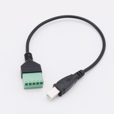 10pcs USB 2.0 B Male to 5 Pin Screw Connector Shield Terminal Plug Adapter Cable