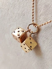 DADI Lucky Gambling Pendant, 18kt Yellow Gold, (Grams 1.60)