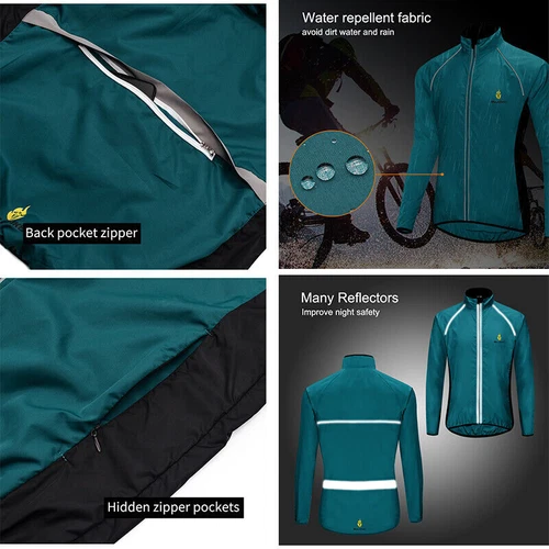 Fahrradjacke Junior Herren Damen Radjacke Winddichte für Mountainbike, Radfahren - Bild 10 von 23