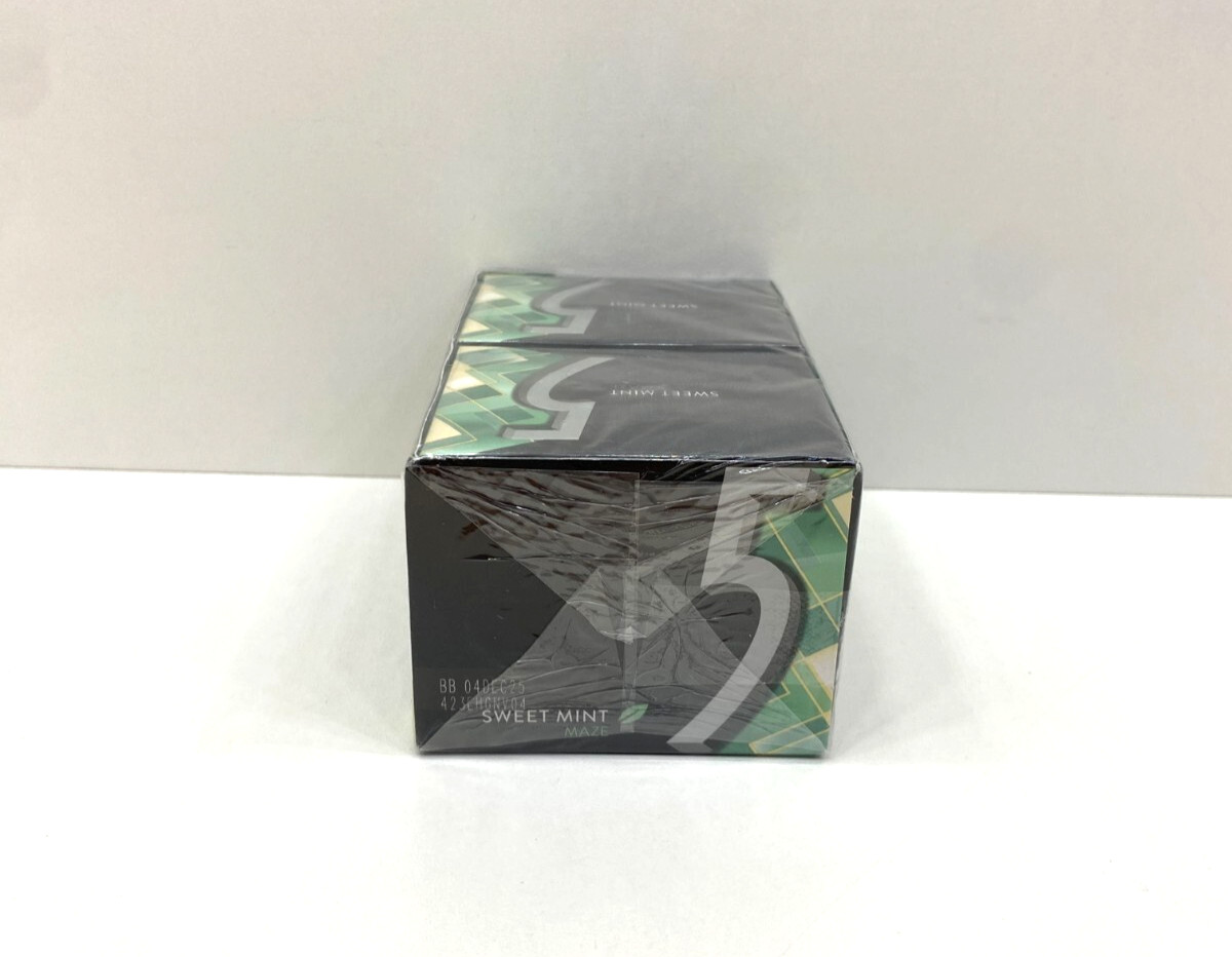 NEW Wrigley's 5 Sweet Mint Maze Slim Pack Gum 10 Packs 15 Sticks Per Pack 12/25