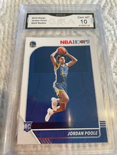 JORDAN POOLE WARRIORS 2019 HOOPS ROOKIE RC # 223 GRADED 10 L@@@K