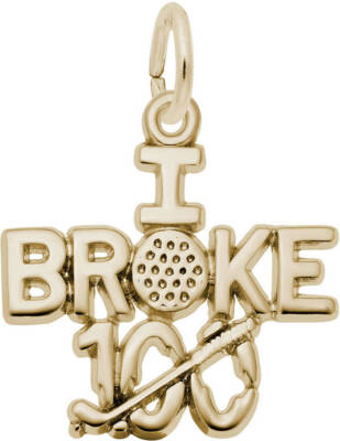 10K oder 14K Gold I Broke Hundert Charm von Rembrandt