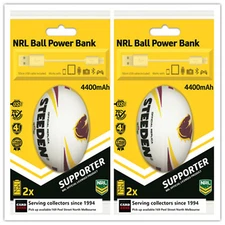 NRL Steeden Rechargeable Phone Charger Broncos x2--TRAVEL&OUTDOOR&GIFT IDEA