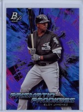 2018  Bowman Platinum #PPP-1 Eloy Jimenez Prismatic Prodigies Purple /250