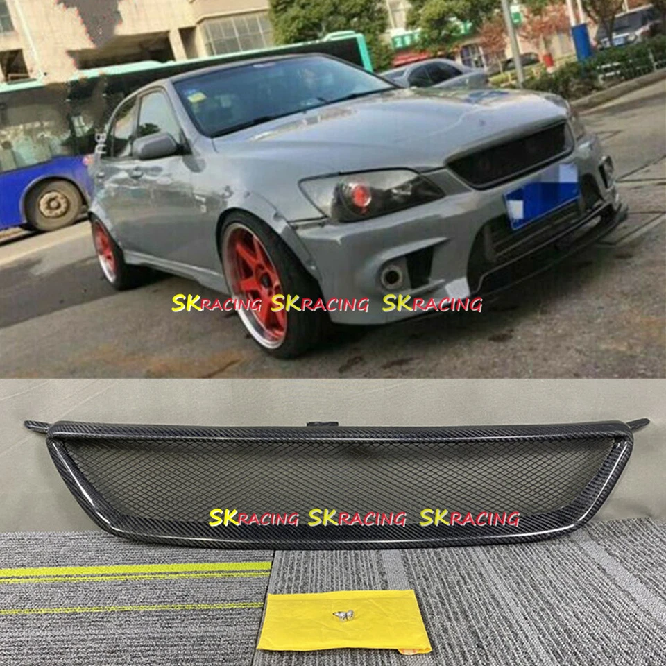 For Toyota Altezza Lexus IS200 IS300 2001-2005 Carbon Fiber Front Bumper Grille - Image 2 of 4