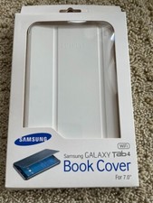 New OEM White Samsung Galaxy Tab4 Book Cover For 7.0" Tablet