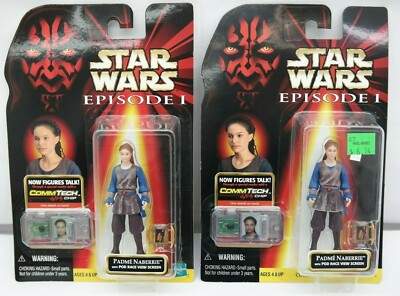 Star Wars Episode 1 Padme Naberrie Figure w/ Pod Race View Screen Lot of 2 TY