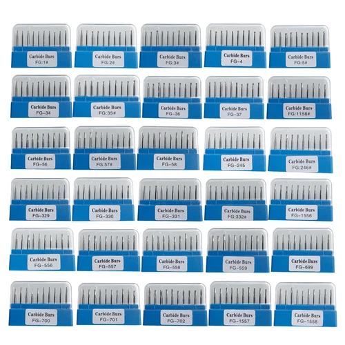 10pcs/box Dental FG Carbide Burs Surgical Drills for High Speed Handpiece