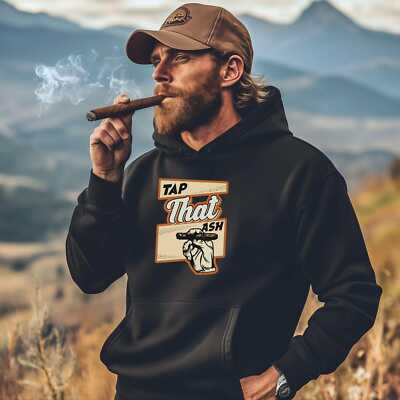Tap That Ash Vintage Cigar Hoodie Cigars Shirt Hooded Sweatshirt Cigar Style Co.