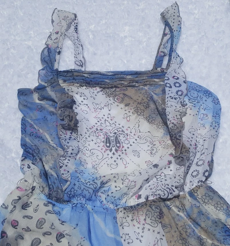 Vera Wang Princess Juniors Correa con Volantes Mameluco Transparente Talla Pequeña Foto 2 de 4