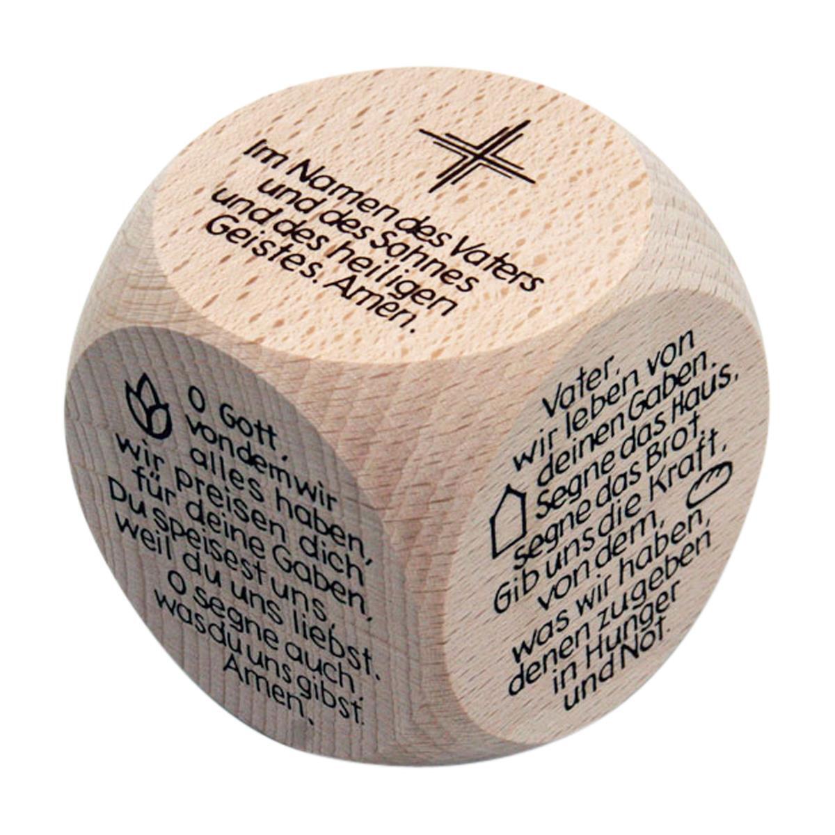Gebetswürfel Tischgebete, natur - 5983