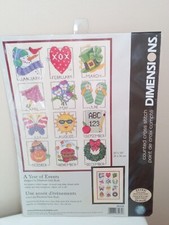 Dimensions 14-ct Cross Stitch Kit, A YEAR OF EVENTS, months - opened