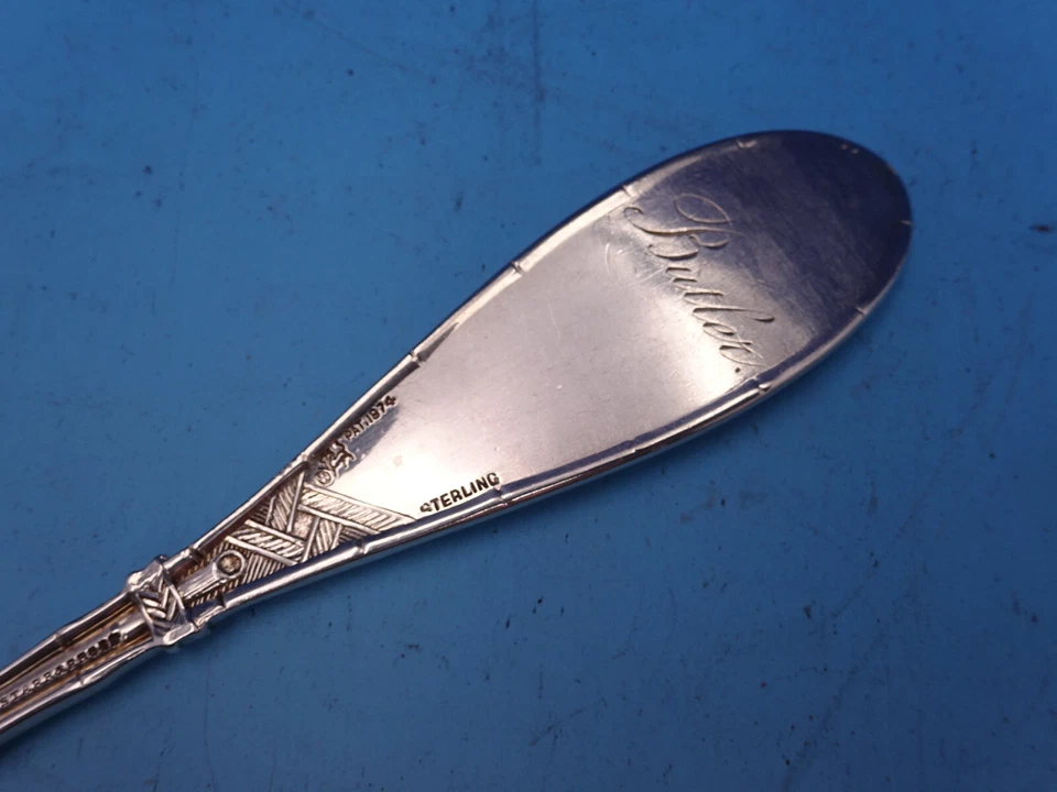 Japanese aka New Japanese by Whiting Sterling Silver Dinner Fork 7 5/8" - Image 4 of 4