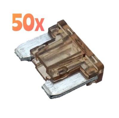 50x SILVERLINE ATT LOW PROFILE CAR FUSES 7.5A BROWN 909108 VAN BIKE (5 PACKS)