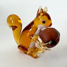 Murano Glass Handcrafted Unique Art, Lovely Biggest Squirrel Figurine Size 3